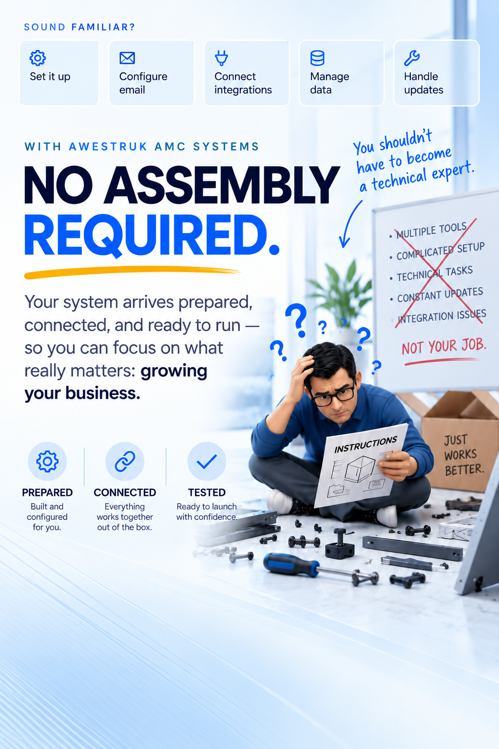 No assembly required.